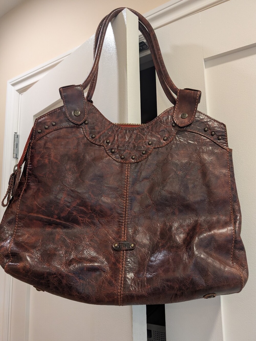 Vintage Frye Studded Shoulder Bag